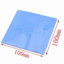 Фотография Free Shipping 2pcs 100x100mm 1mm 2mm Thickness Combination Thermal Silicone Pad Cooling Conductive Pad For Laptop IC VGA Card