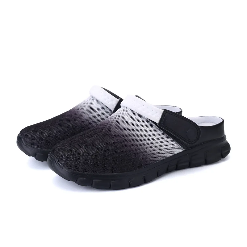 

Summer men's slippers casual quick-drying non-slip breathable ladies garden shoes large size hollow couple beach shoes