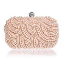 Full Pearl Wallet Women Evening Clutch Bag Clutch Bag Metal Chain Woman Handbag Party Bag Pearl Purese Makeup Bag