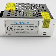 12V 3A 36W Switching Power Supply for LED Strip light 36W Transormer LED Driver 3A for led strip,220V/110V 1PCS/LOT BG