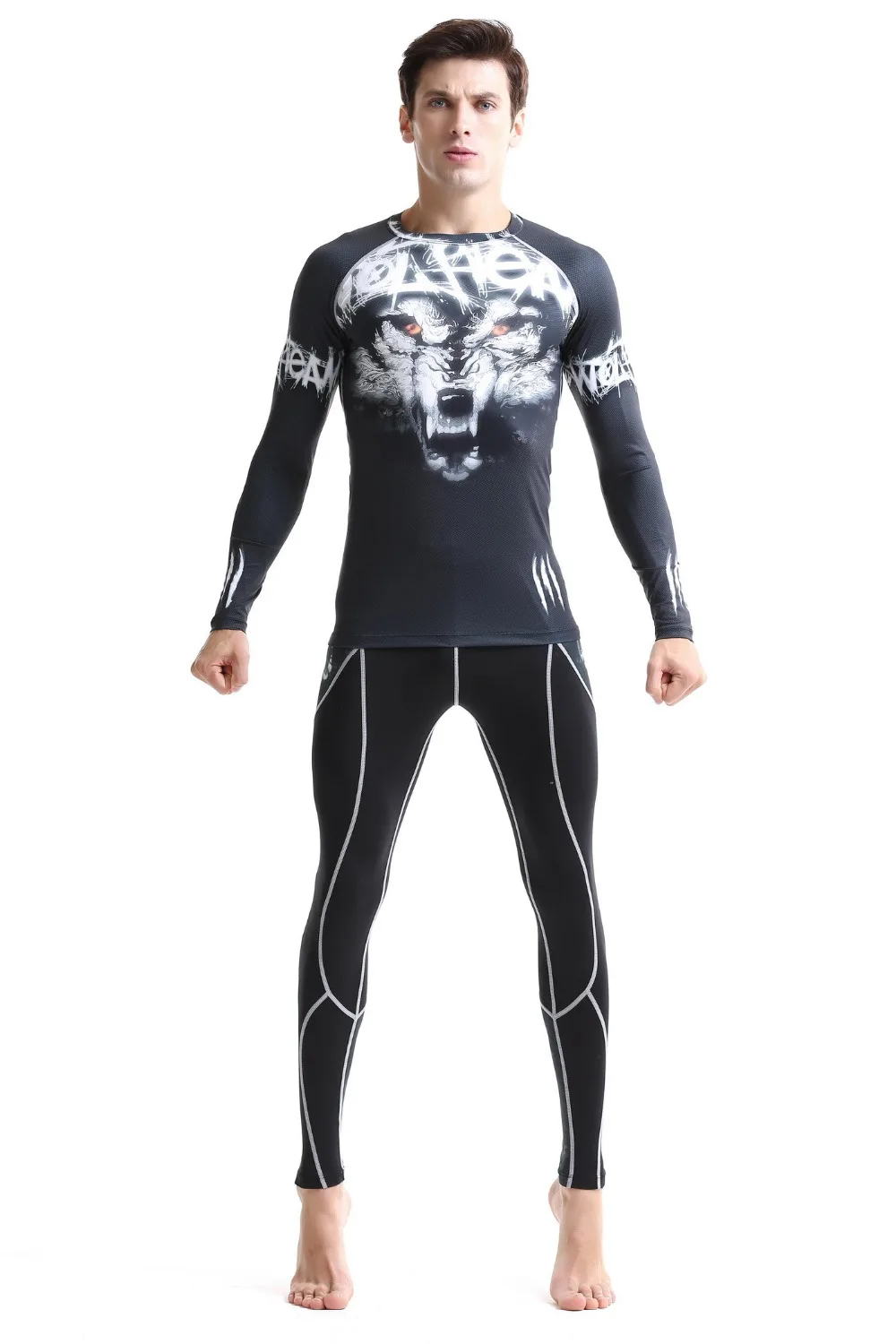

amazing tiger head suit for men cycling base layer sets suits riding animals clothes 2016 size s-4xl