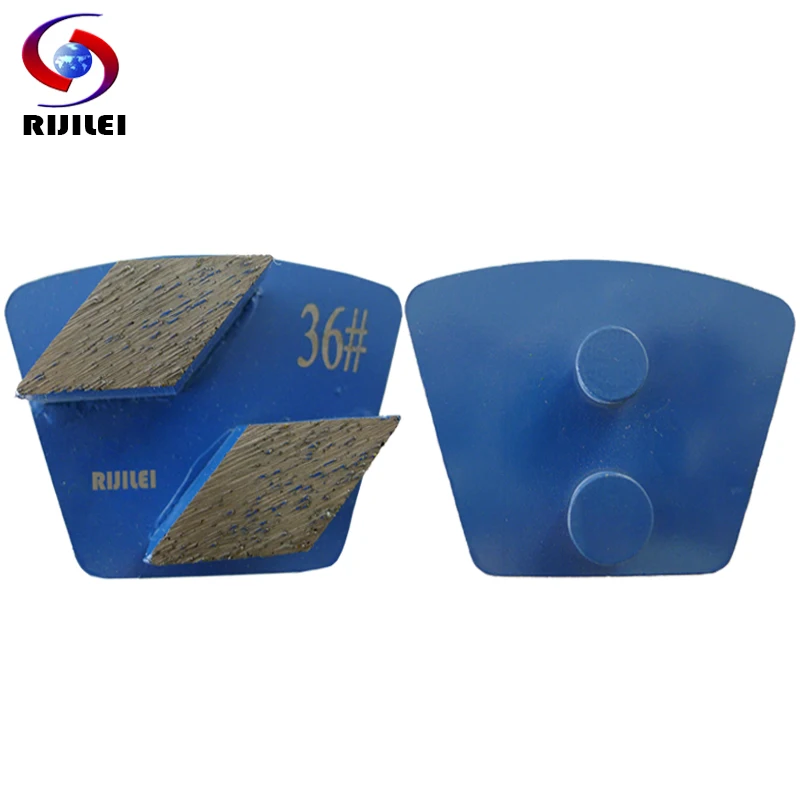 

RIJILEI 30PCS/Lot Trapezoid Metal Diamond Grinding Disc Pad Strong Magnetic Gringding Shoes Plate For Concrete Floor Grinder P50