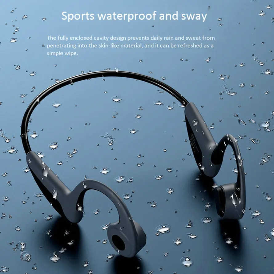 Sports Bluetooth Bone Conduction Earphones Stereo Headset NFC Wireless Headset Outdoor Hands free with Mic For Iphone X Running (9)