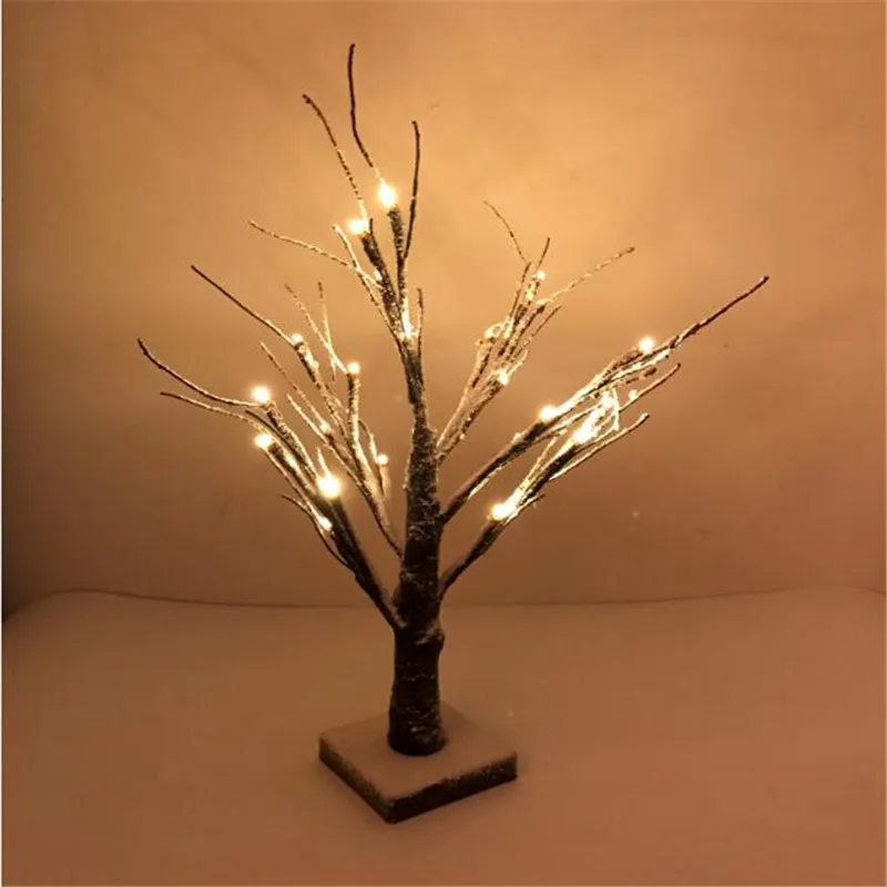 Hangat Putih 24 LEDS luar led pohon terang natal led pohon natal Hari valentine 3 * AA baterai lampu dekorasi