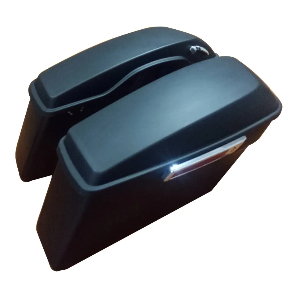Motorcycle Vivid Black Hard Saddle Bagsflhx Trunk with Latch keys For Harley street glide electra glide 2014-2018 Motorcycle Vivid Black Hard Saddle Bagsflhx Trunk with Latch keys For Harley street glide electra glide 2014-2018