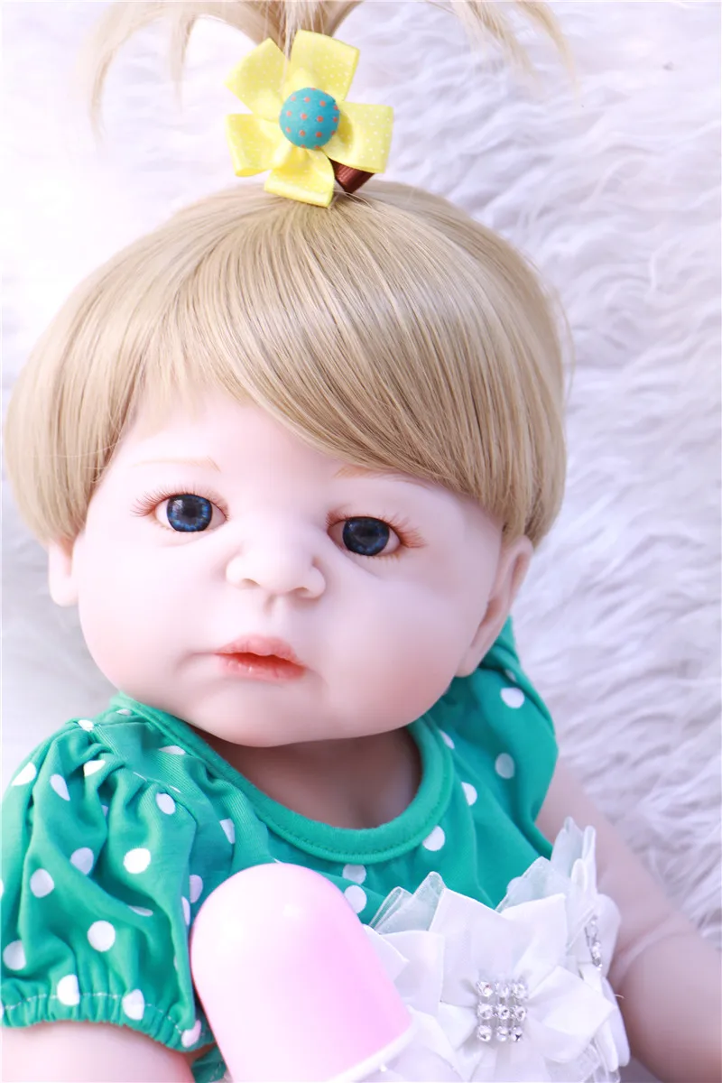 23 'ཱུ см полная силиконовая кукла Reborn Girl детские игрушки реалистичные куклы на