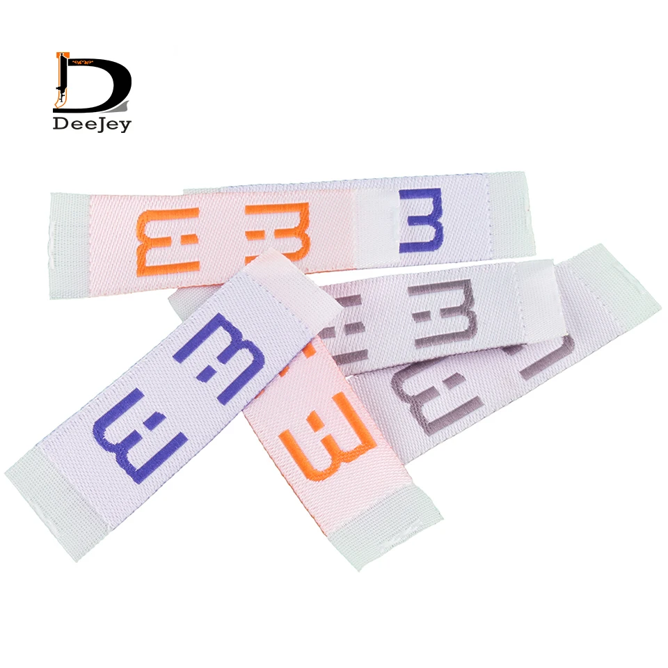 

Center Fold Cloth Embroidered Brand Label Straight Cut Instruction Handmade Washing Tag For Garment Main Labels 2000pcs/lot