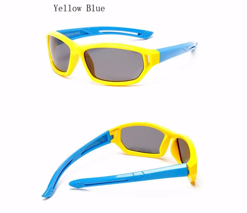 WarBLade, милые детские поляризованные солнцезащитные очки, детские спортивные очки для девочек и мальчиков, TR90, Полароид, солнцезащитные очки, оттенки для младенцев, lentes 864 - Цвет линз: yellow blue