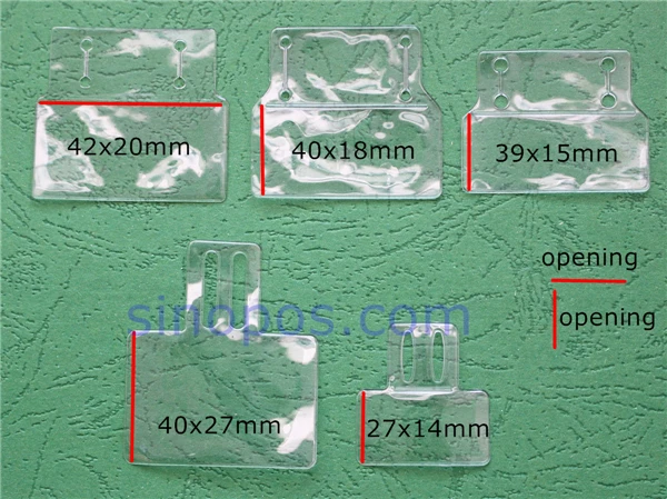 Оптическая бирка прозрачный виниловый рукав, slip-on очки ценники ювелирных изделий этикетки ПВХ мешок конверт Лист Рамка карты протектор держатель