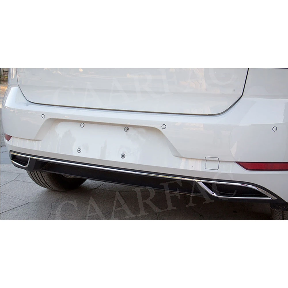 MK7.5 Rear Lip Aprons Bright Strip Air outlet Light Exhaust Strip Cover Trim For VW Golf 7 VII 7.5 MK7.5-2PCS/Set