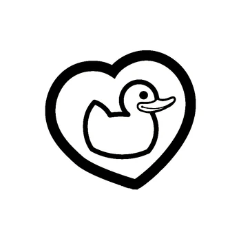 

16cm*14.7cm Cute Duck Love Fashion Vinyl Decal Car Sticker Black/Silver Accessories S6-2688