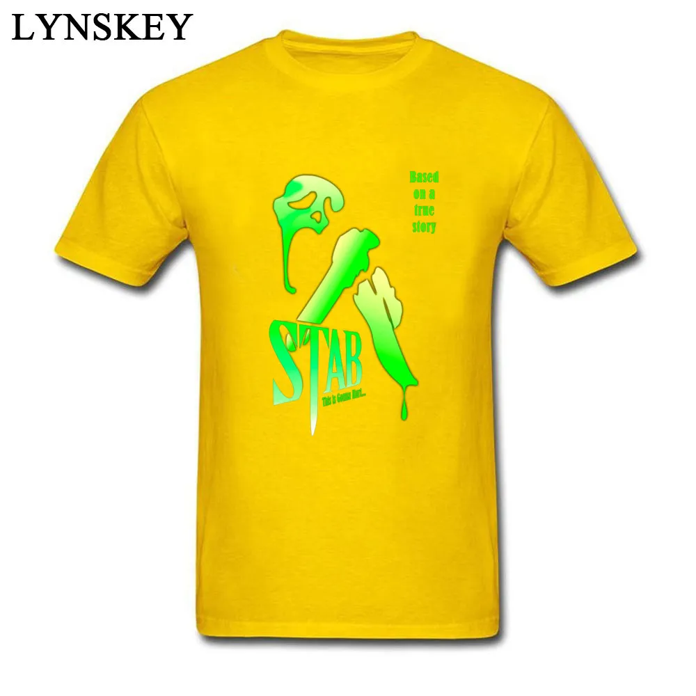 Модные мужские футболки с рисунком ужасов, хлопок, мужские топы, футболка, крутые футболки с 3D принтом - Цвет: Цвет: желтый