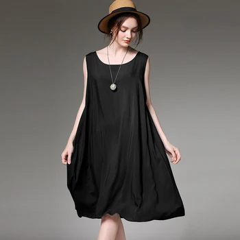 

tank dress cotton plus size women black solid color elegant beach bohemian sleeveless summer dresses female red green boho dress