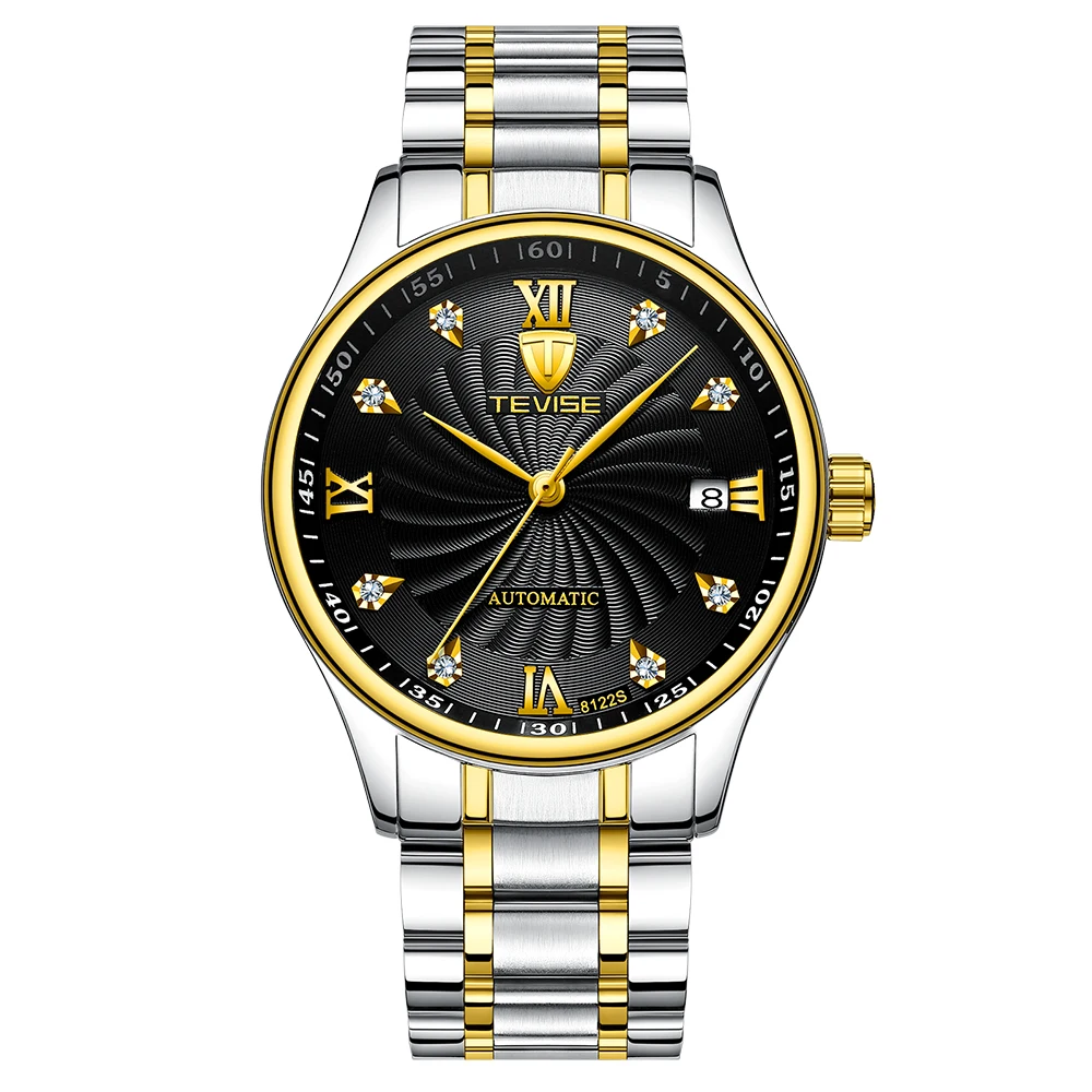 

TEVISE 8122S Automatic Watch Men Mechanical Watches Water-resistant Stainless Steel Skeleton Wristwatch relogio Mens Watches