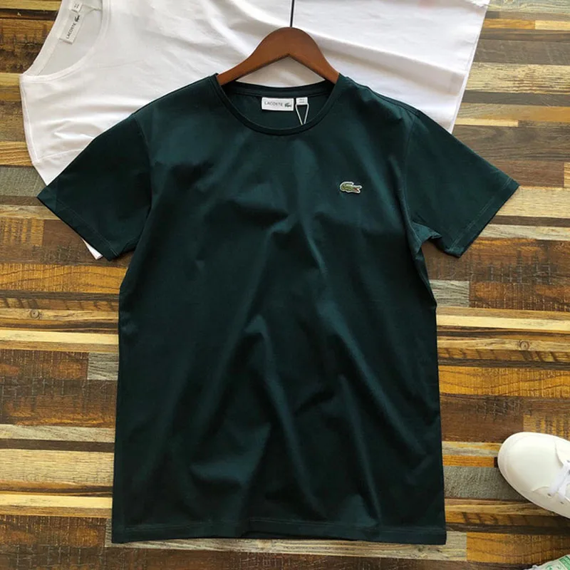 2019 spring and summer new men's running T-shirt European and American style shirt collar short-sleeved shirt