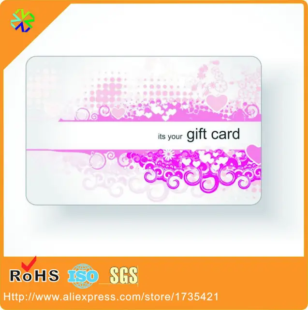 its your gift card custom artwork cmyk 4 colors printing plastic pvc gift card printing