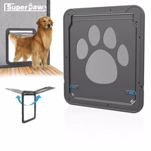 Многофункциональные магнитные двери для домашних животных, инновационные марлевые окна для собак, кошек, запирающиеся двери для домашних животных, принадлежности для домашних животных LSD01