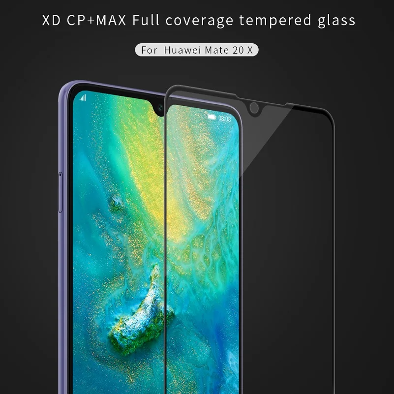 Защитное стекло для huawei mate 20 x, полное покрытие 7,2 ''Nillkin CP+ Max 9H 0,33 мм, закаленное стекло для huawei mate 20x, изогнутое