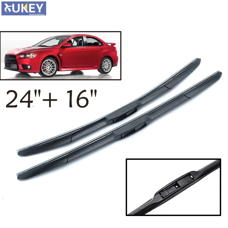 Misima 24" 16" Windshield Wiper Blades For Mitsubishi Lancer 2009 2010