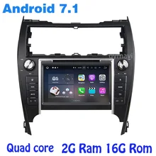 Android 7.1 Quad core gps dvd Del Coche para toyota Camry 2012-2014 Versión EE. UU. y Oriente medio con rds wifi 4G usb bluetooth espejo enlace