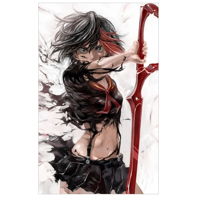 

Japanese Anime Kill La Kill Scroll Painting Wall Hanging Poster Canvas Poster Living Room Home Art Decoration 2019