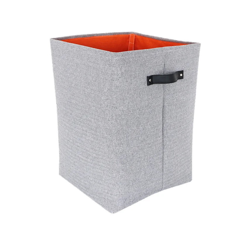 LUDA Grey Felt Storage Basket Bedroom Closet Clothing Toy Storage Bin with Handle Foldable Laundry Basket Dirty Clothes Hamper - Цвет: large