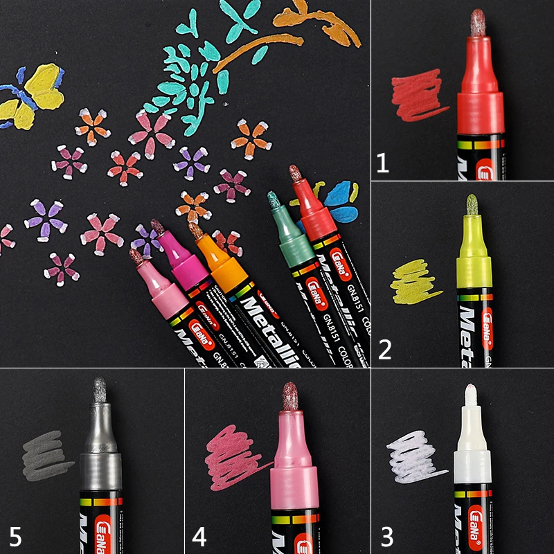 

Colorful Waterproof Permanent Paint Pen for DIY Album Craft Tire Metal Outdoor Marking Ink Marker
