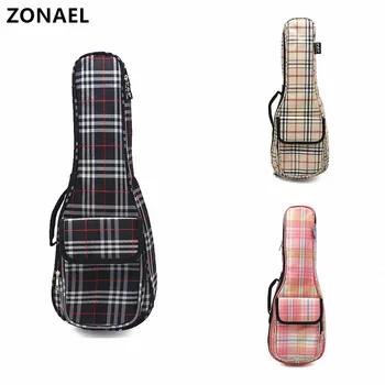 

ZONAEL 21 23 24 26 Inch 15mm Thickening Cotton Colorful Waterproof Soprano Concert Ukulele Bag Case Backpack Guitar Accessories