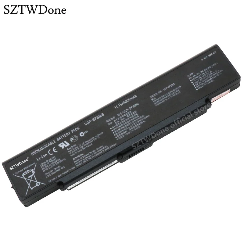 SZTWDone original VGP BPS9/B 4800MAH Laptop Battery For Sony VAIO BPS9