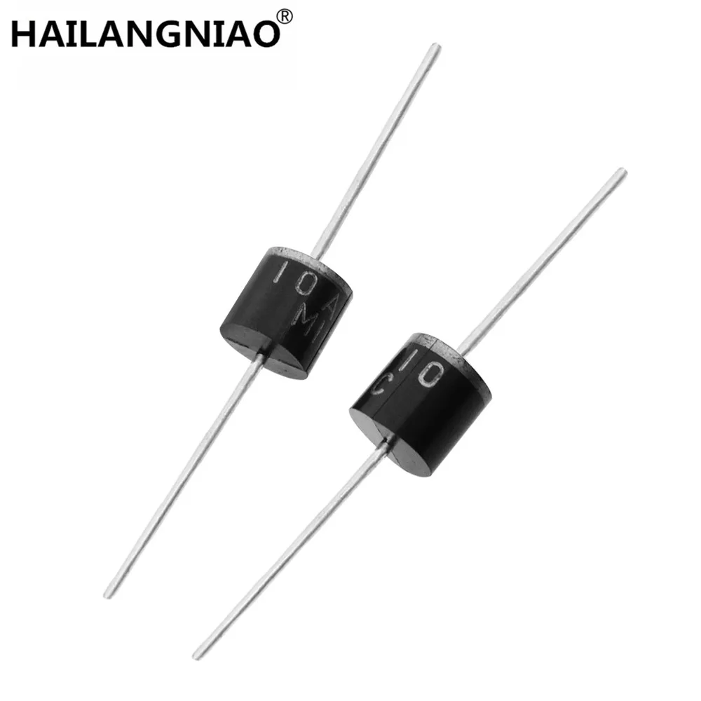 50pcs Rectifier Diode 10A10 Electronic Silicon Diodes 1000V/ High Voltage Diodes Rectifier Diode Assortment used for Rectifier Circuit Isolation