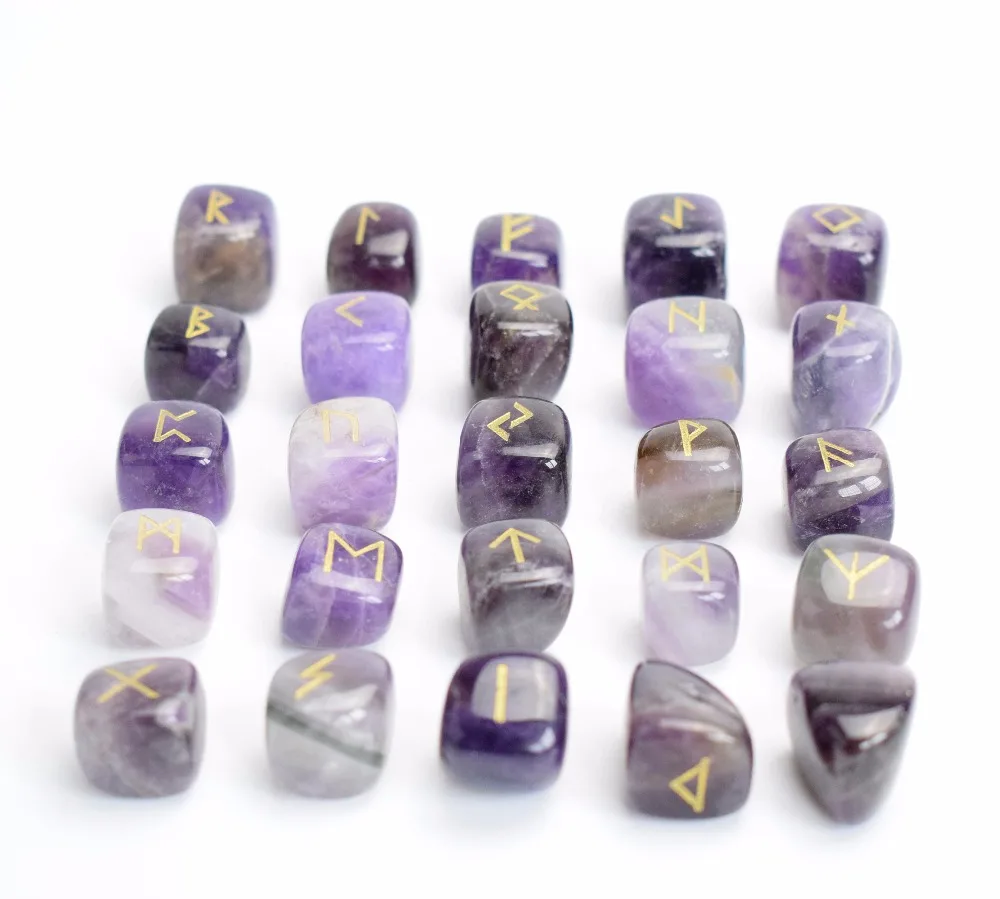 Amethyst Rune Stones (2)