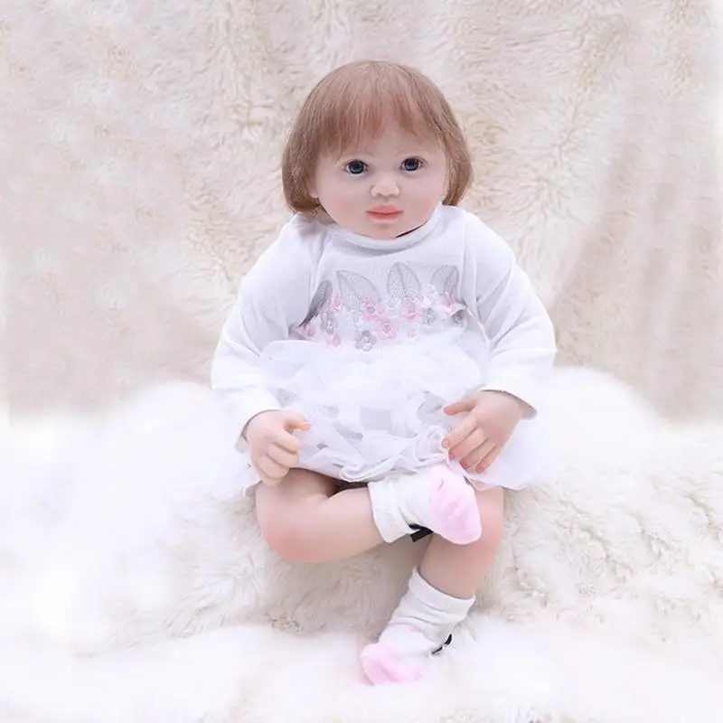 Новинка пупсик 48 см Реалистичная полный силикона Reborn Baby Doll для продажи Реалистичная похожая на ребенка куклы дети Playmate подарки на Рождество
