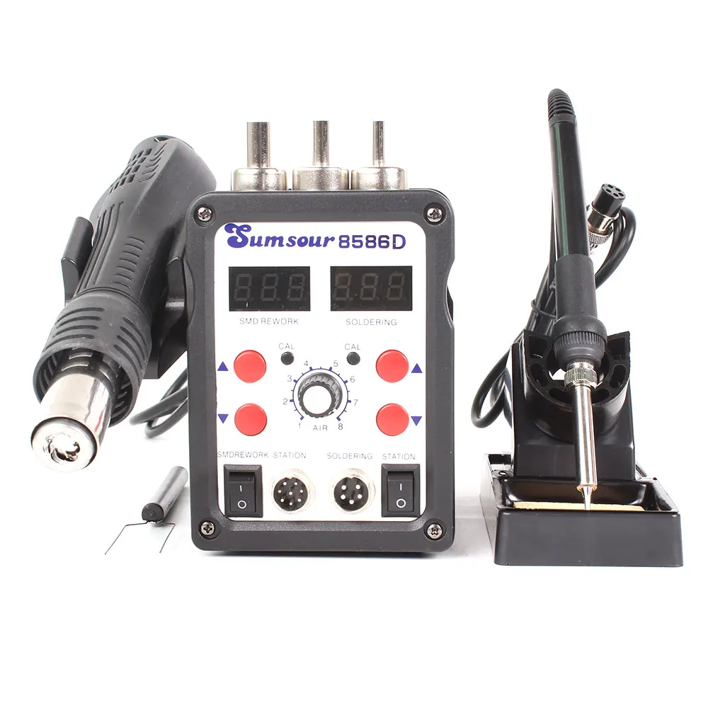 8586D SMD BGA паяльная станция для распайки цифровой 2 в 1 Тепловая пушка горячего