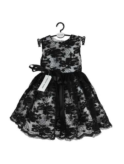 Best price at $114 Cheap 2016 Nobility Lace 1 year girl baby birthday dress,Black summer style Vestidos for New born baby girls 1249