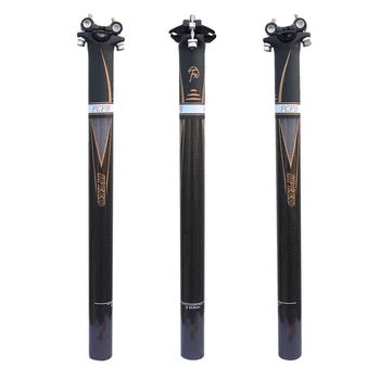 

2017 new arrive FCFB 3k seatpost Gold 0mm Double nail Bicycle seatpost carbon fibre bike seatpost bike parts 350/400/450mm