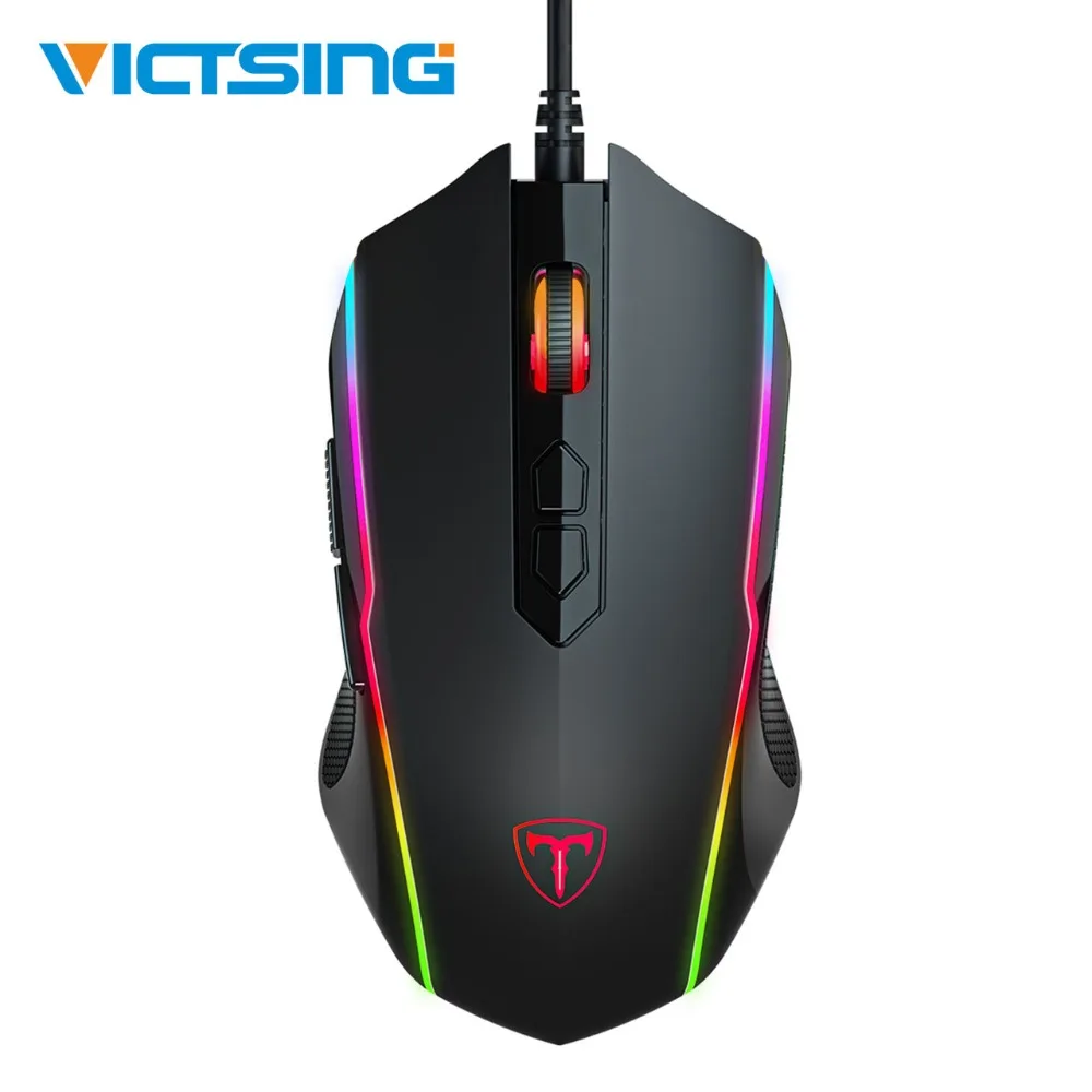 

VicTsing T16 Wired RGB Gaming Mouse Programmable 8-Button Optical Ergonomic Mouse With Fire Button&Backlight For LOL DOTA Games