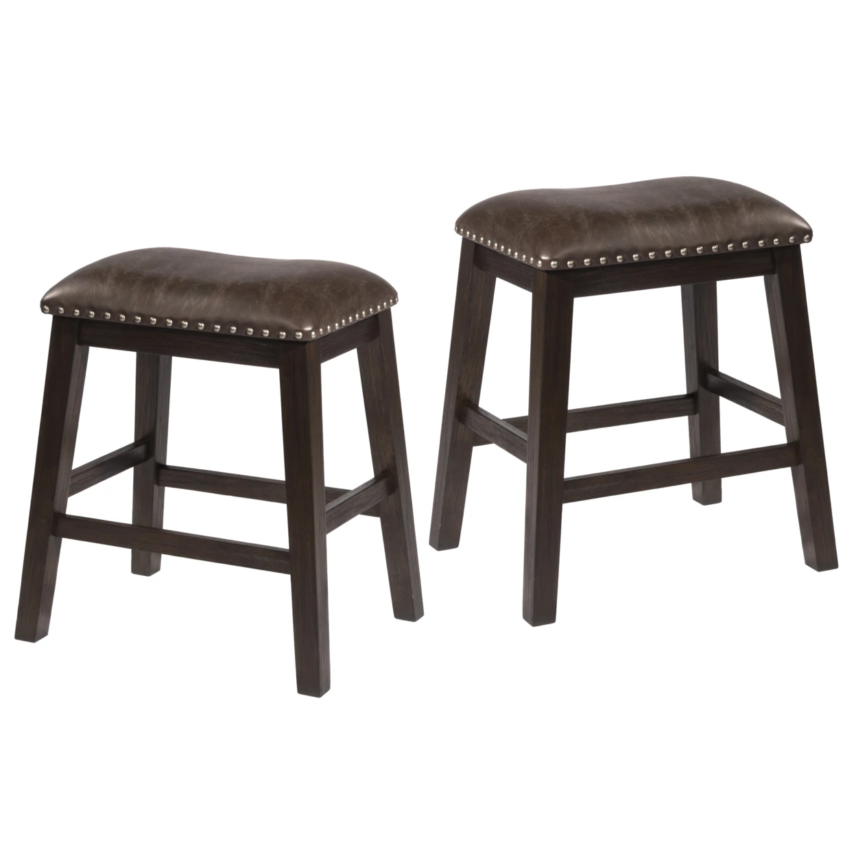 Spencer 3 Piece Counter Height Dining Set with Backless Counter Height Stools (1)