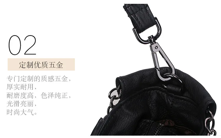 Guarantee Soft Natural Cow Leather Women Messenger Bags Casual Chain Shoulder Bag Small Genuine Leather Women Handbags