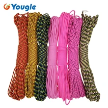 YOUGLE Paracord 550 парашютный шнур веревочка Mil Spec type III 7 прядей 100 футов 31 м туристическое снаряжение для выживания 53-59