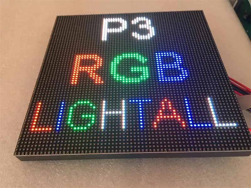 

64*64 dots the effective elimination of mosaic 192*192mm Indoor P3mm 576*576mm Die-casting Aluminum Full Color led tabela