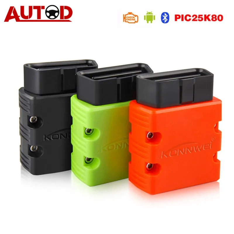 

V1.5 ELM327 OBD2 Scanner KONNWEI KW902 Bluetooth Auto Scanner PIC18f25k80 ELM 327 Code Reader for Android