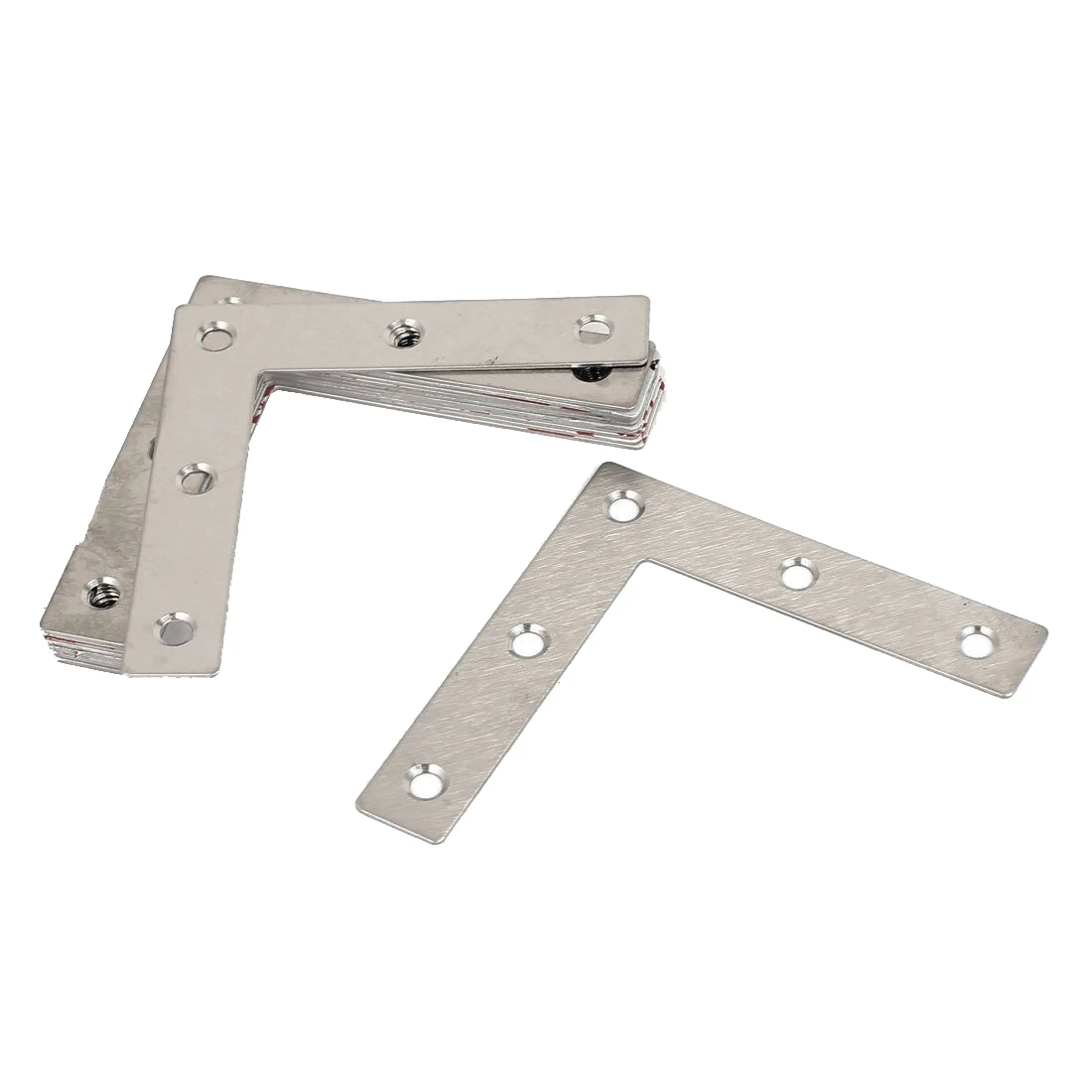 

12pcs Angle Plate Corner Brace Flat L Shape Repair Bracket 80x80mm Silver