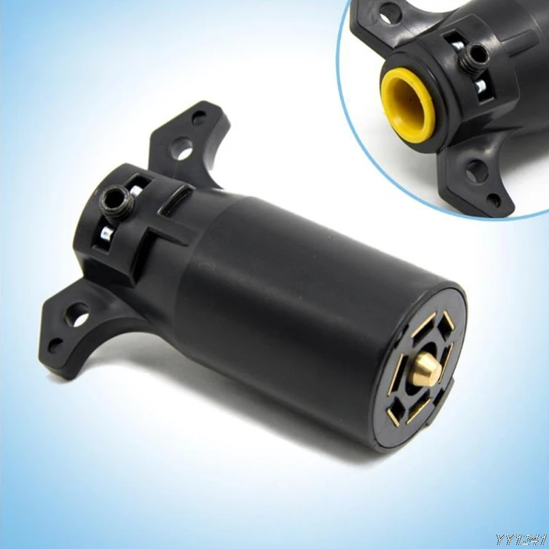 

2018 new arrival 7 Way Round Connector RV Style Plug Heavy Duty Trailer Light End Blade Pin High Quality Car Styling