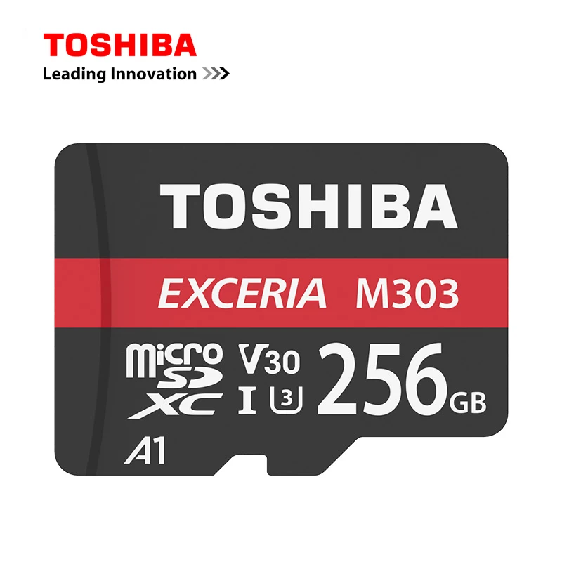 Toshiba EXCERIA M303 слот для карт памяти 256 ГБ 128 Гб 64 Гб U3 Class10 4K UltraHD V30 TF флеш-карты памяти Microsd карты 98 МБ/с. A1 microSDXC - Емкость: 256 ГБ