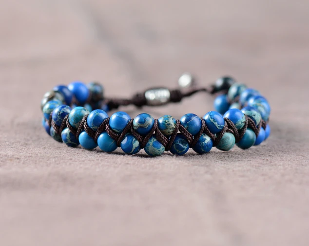 Men Bracelet Cool Natural Stone Beads Braided Cuff Handmade Men Bracelet Cool Natural Stone Beads Braided Cuff Handmade Friendship Bracelets Mens Charm Dropship