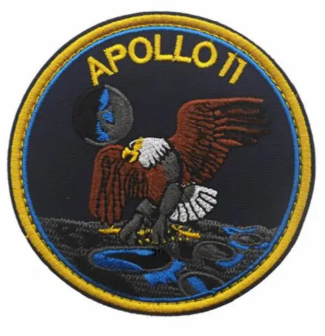 1 Piece APOLLO Mission Embroidery Decal Patch Astronaut DIY Spaceship Emblem Collage American Combat Outdoor Supplies Icon Badge - Цвет: F