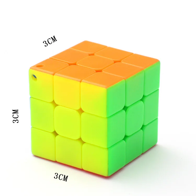 Zcube брелок-кубик мини 3x3 3x3x3 маленький Магический кубик-палочки без наклеек 3 см креативный умный куб подвесные украшения