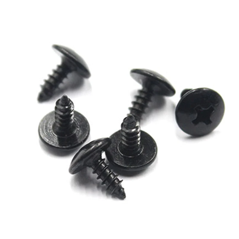 luchang 100Pcs M3 M3.5 Wood Truss Screw with Black Self-tapping Small Screws