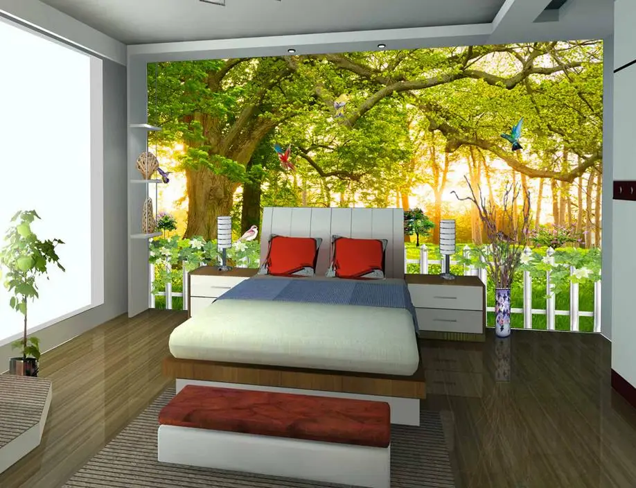 customize 3d stereoscopic wallpaper Garden flowers landscape wallpaper