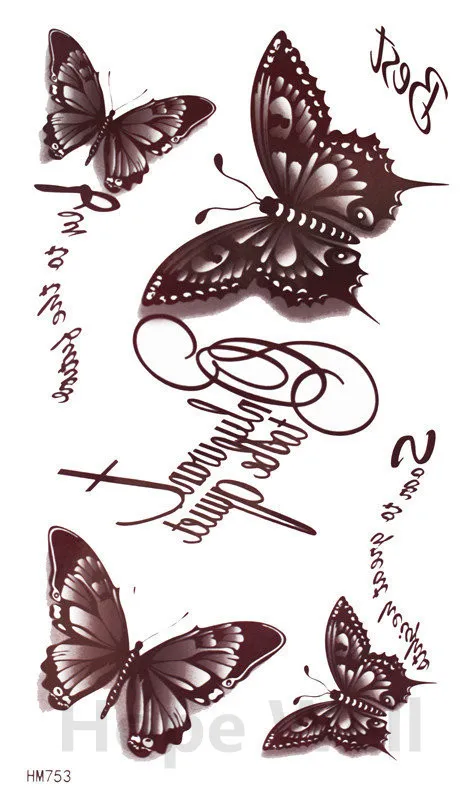 1pcs temporary henna tattoo words butterfly brown tatttoo sticker 1pcs temporary henna tattoo words butterfly brown tatttoo sticker